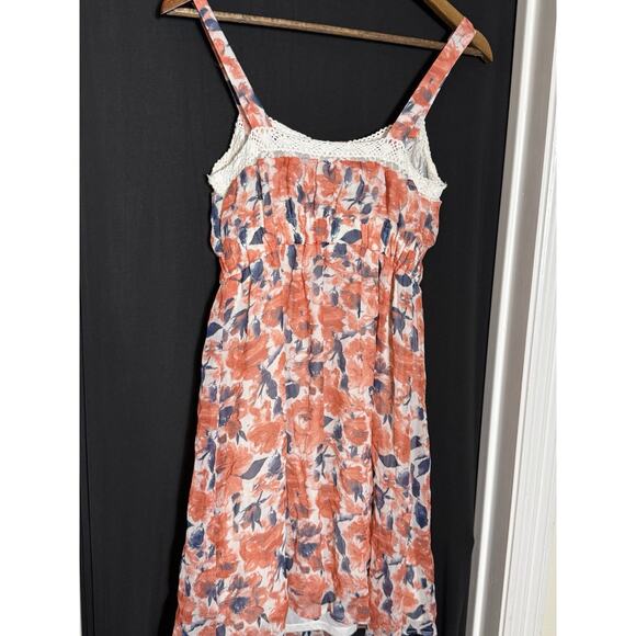 MUDD Crochet Floral Design Lace Y2K babydoll spring cottagecore boho M - Picture 8 of 10